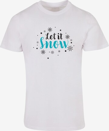 T-Shirt 'Let It Snow' Merchcode en blanc : devant