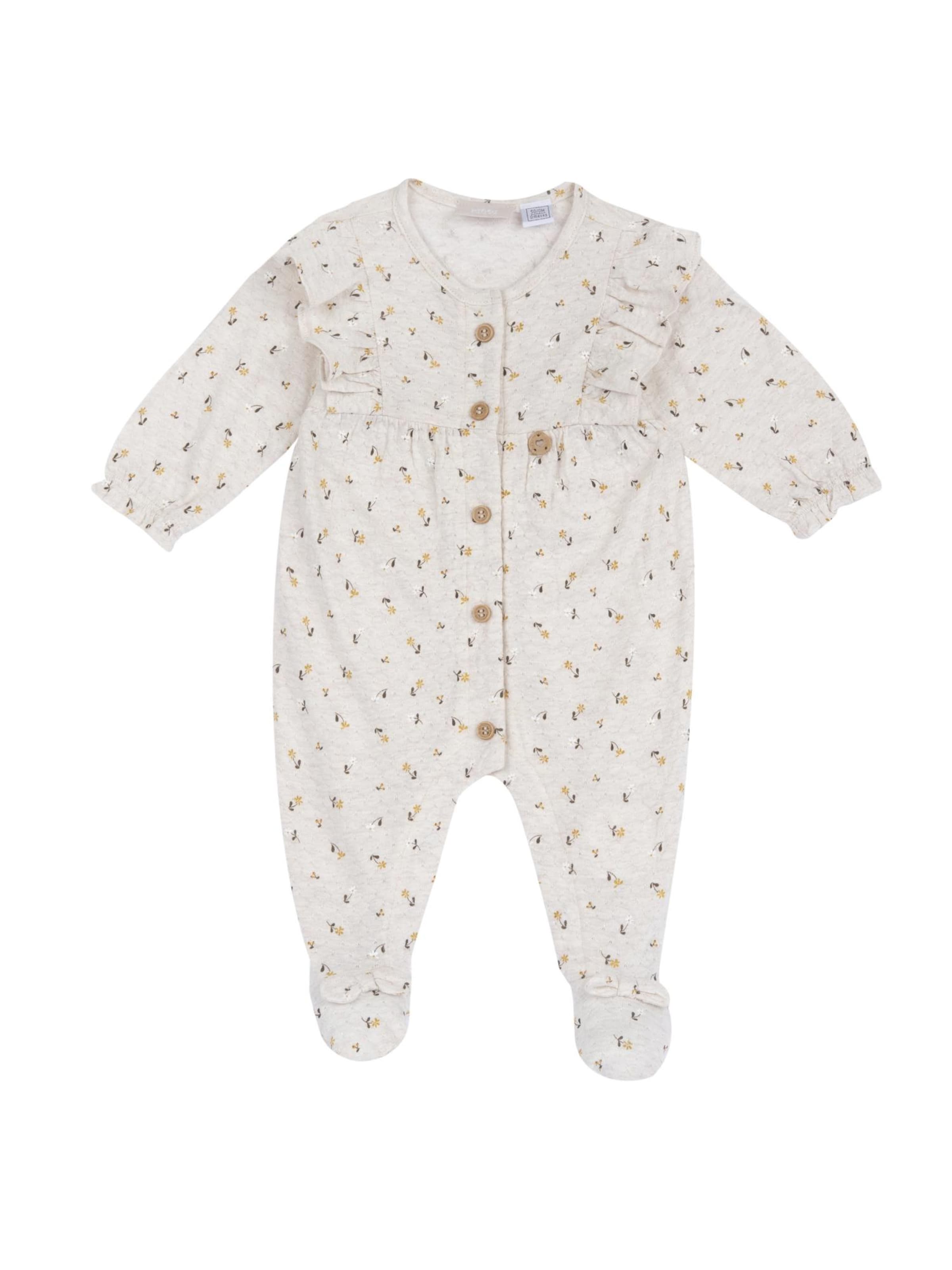 Chicco - Pijama entero/body en gris: frente