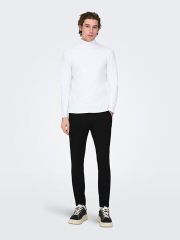 Only & Sons Tapered Lærredsbukser i sort