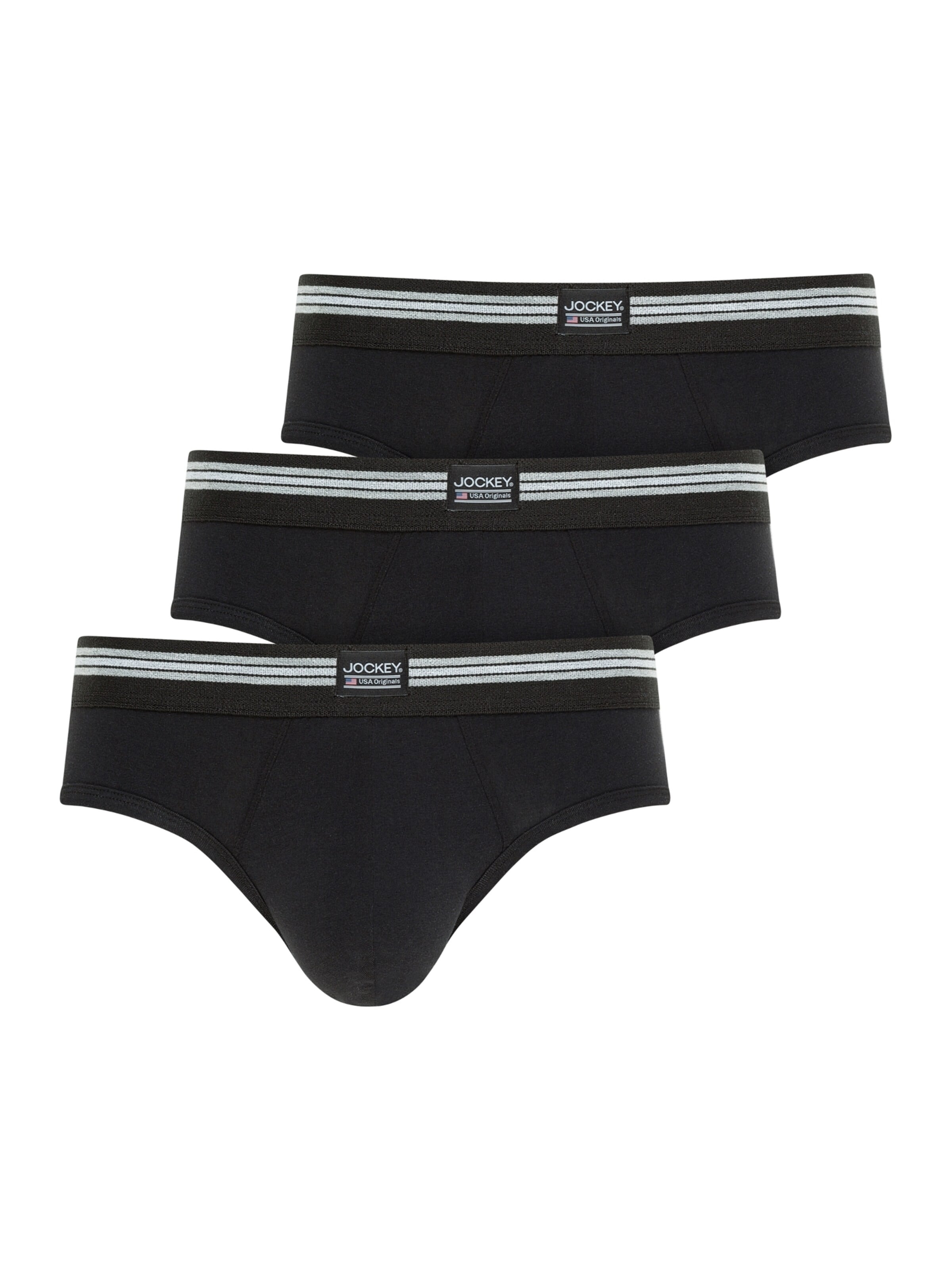 JOCKEY Slip 'Cotton Stretch Brief - 3 Pack'‌‌ in XL in schwarz, Produktansicht