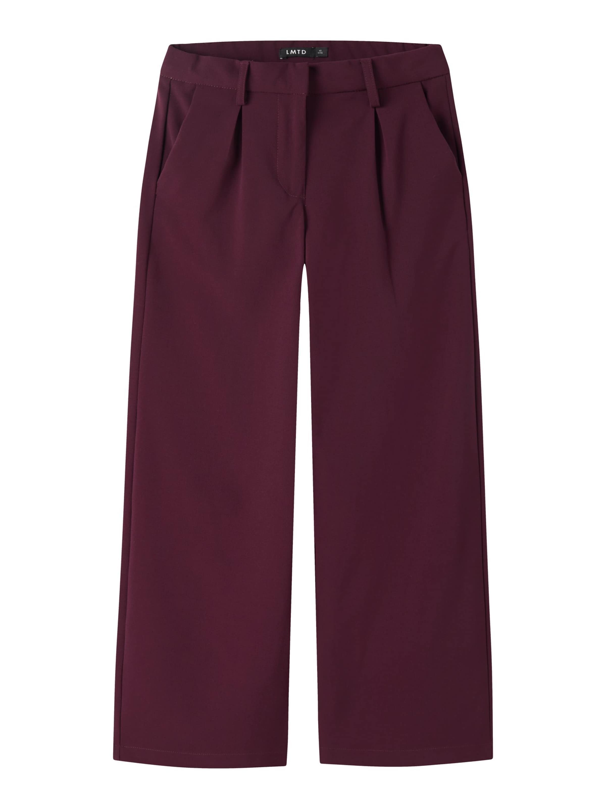LMTD Wide leg Trousers in Red: front