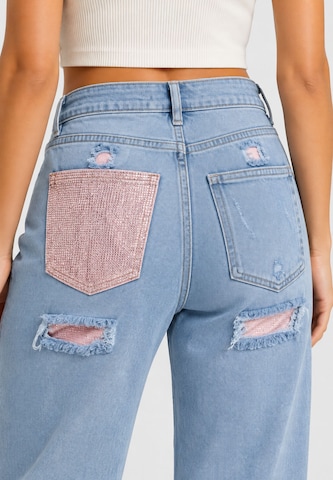 Wide leg Jeans di Elara in blu