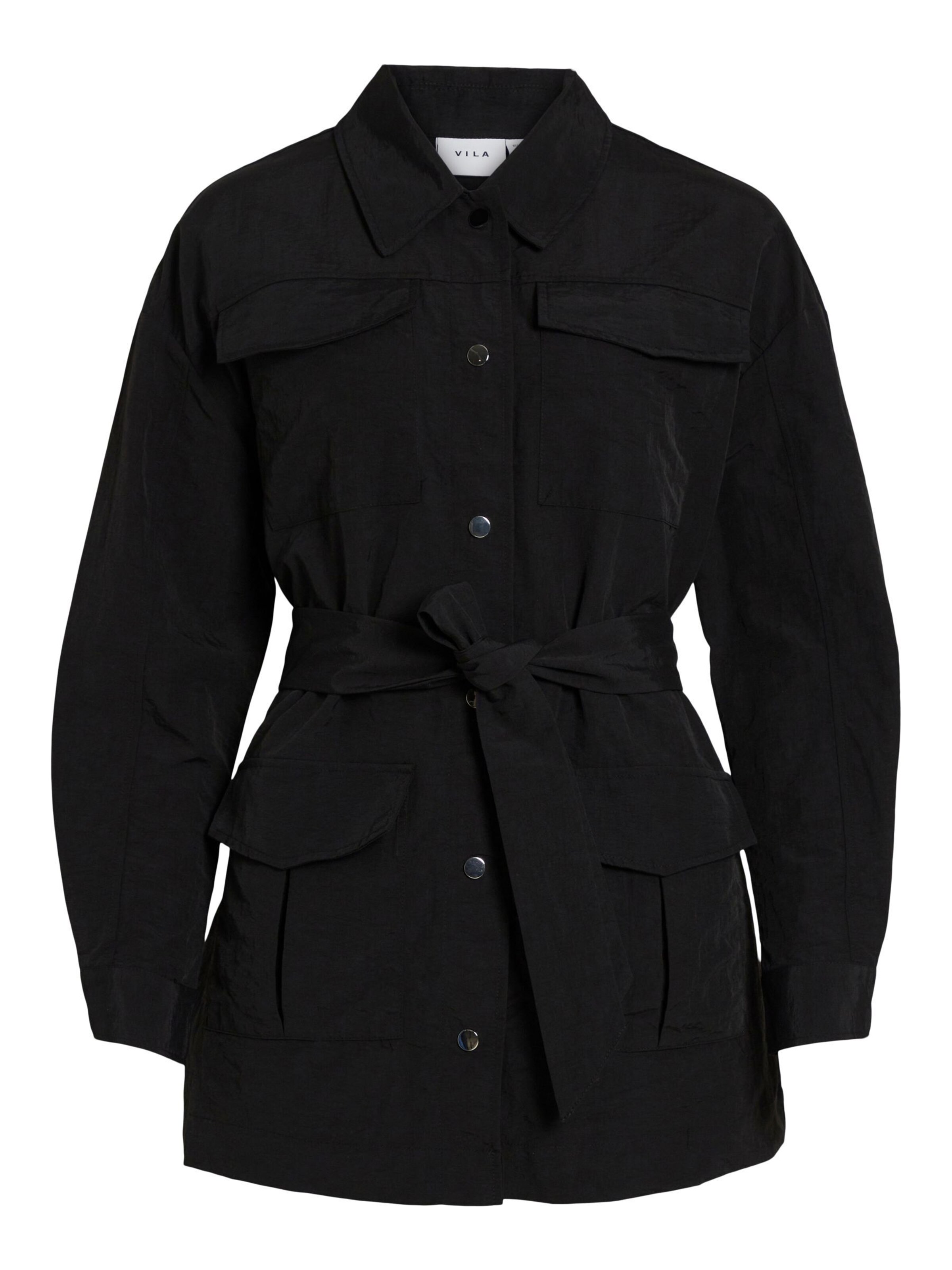 VILA Between-season jacket 'Pocky' in Black: front