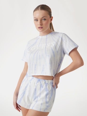 GUESS T-Shirt 'Batik' in Blau: Vorderseite