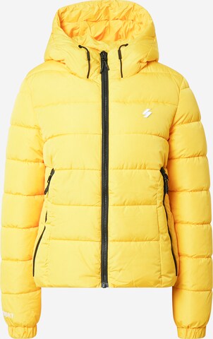 Superdry Winter Jacket in Yellow: front