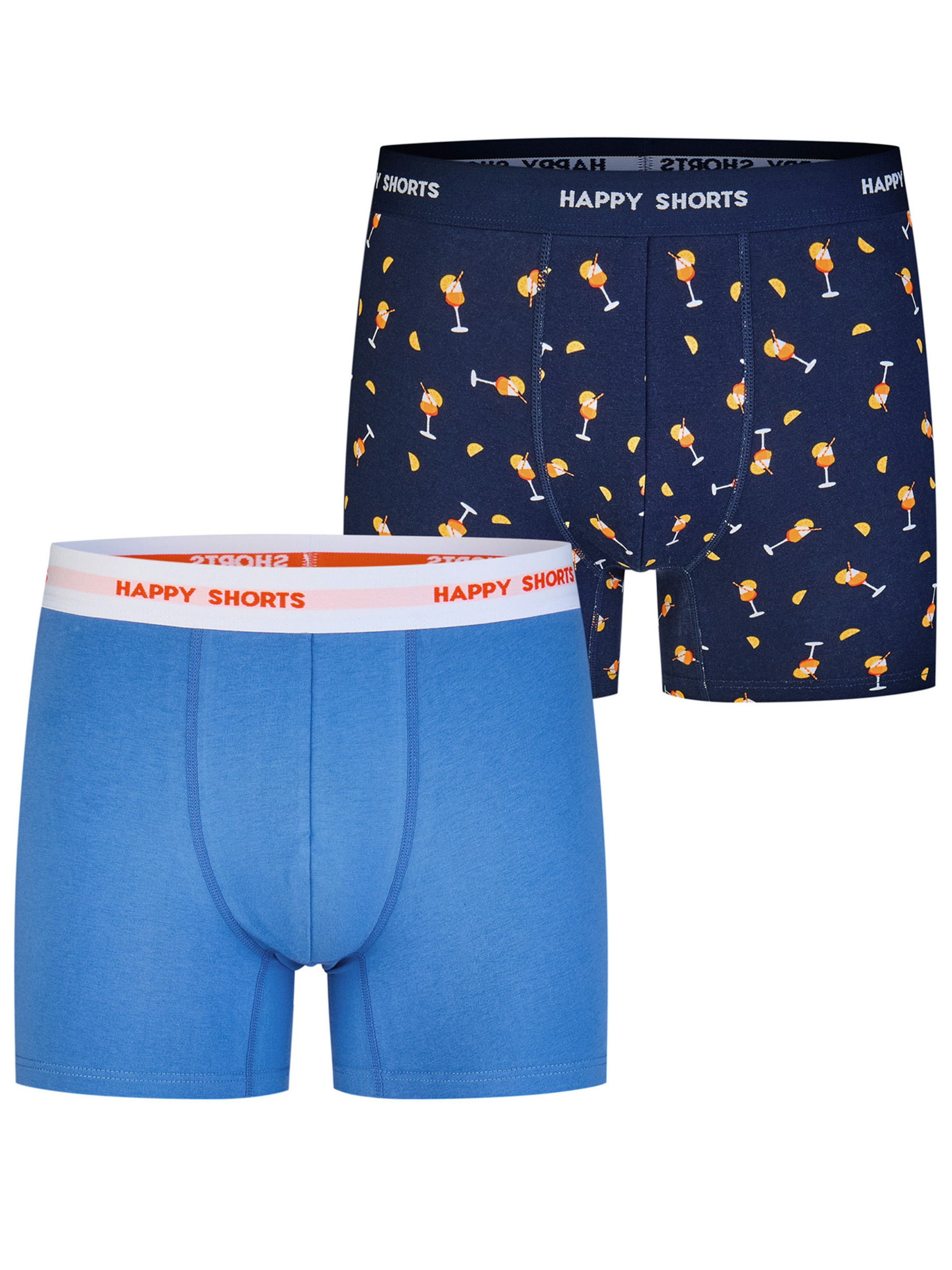 Boxers ' Jersey ' Happy Shorts en bleu : devant