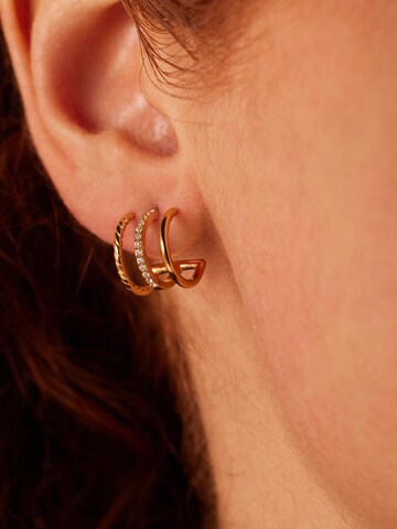 Boucles d'oreilles 'Moderner Look' Lucardi en or : devant