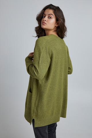 ICHI Knit Cardigan in Green