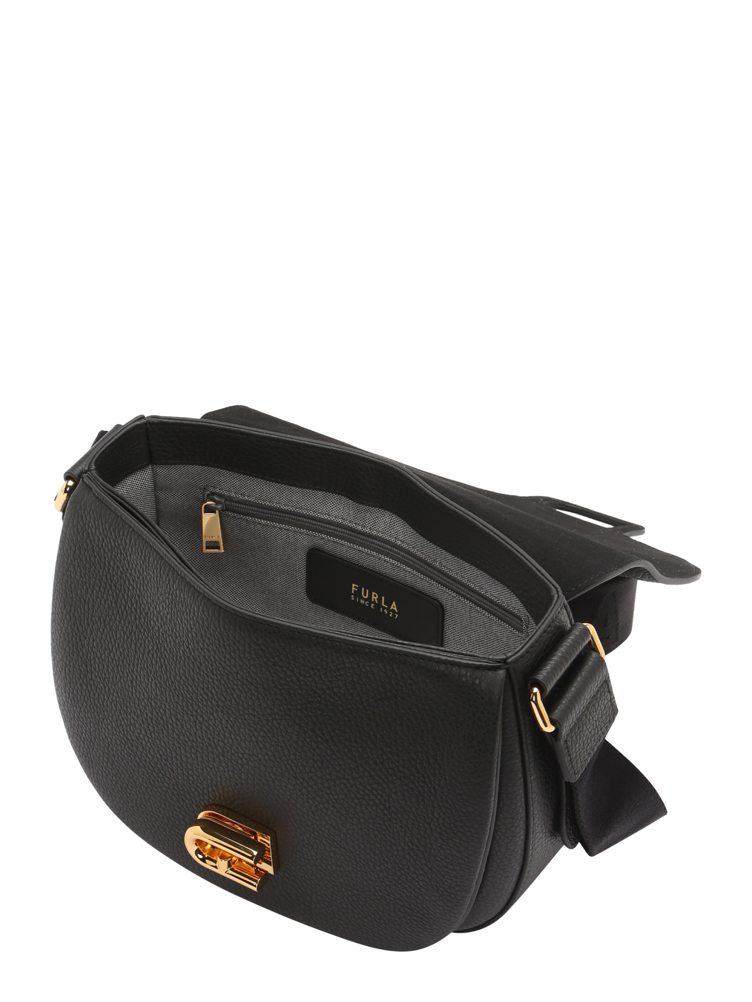 FURLA Umhängetasche 'LOTUS' in Schwarz