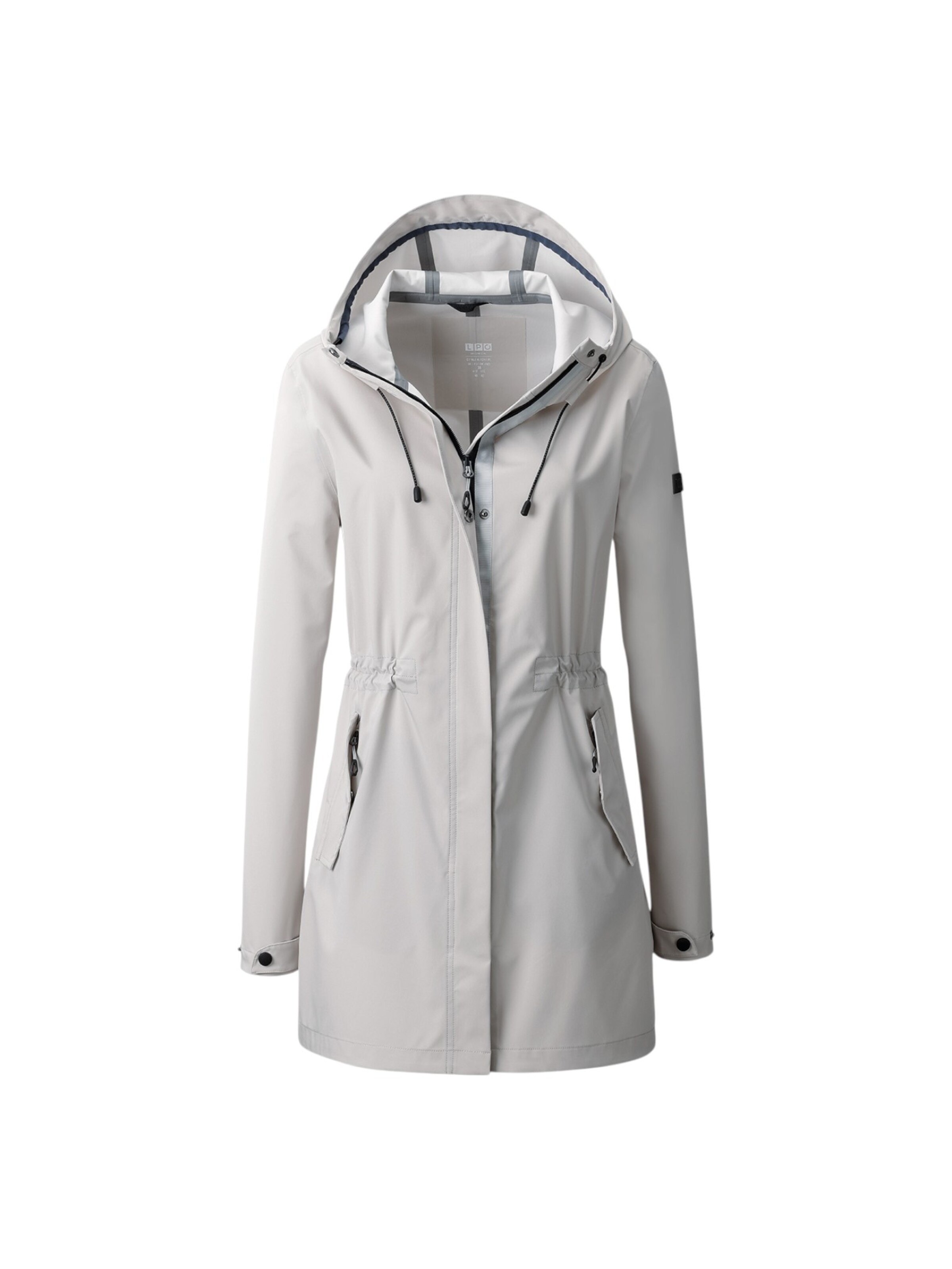 LPO Between-seasons parka 'Insa' in White: front