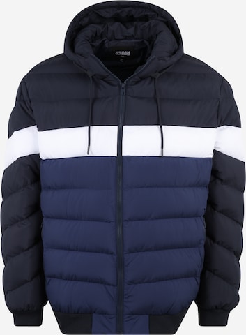 Urban Classics Winter Jacket in Blue: front