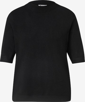 STREET ONE Kurzarm Pullover mit Turtle Neck in Schwarz: Vorderseite