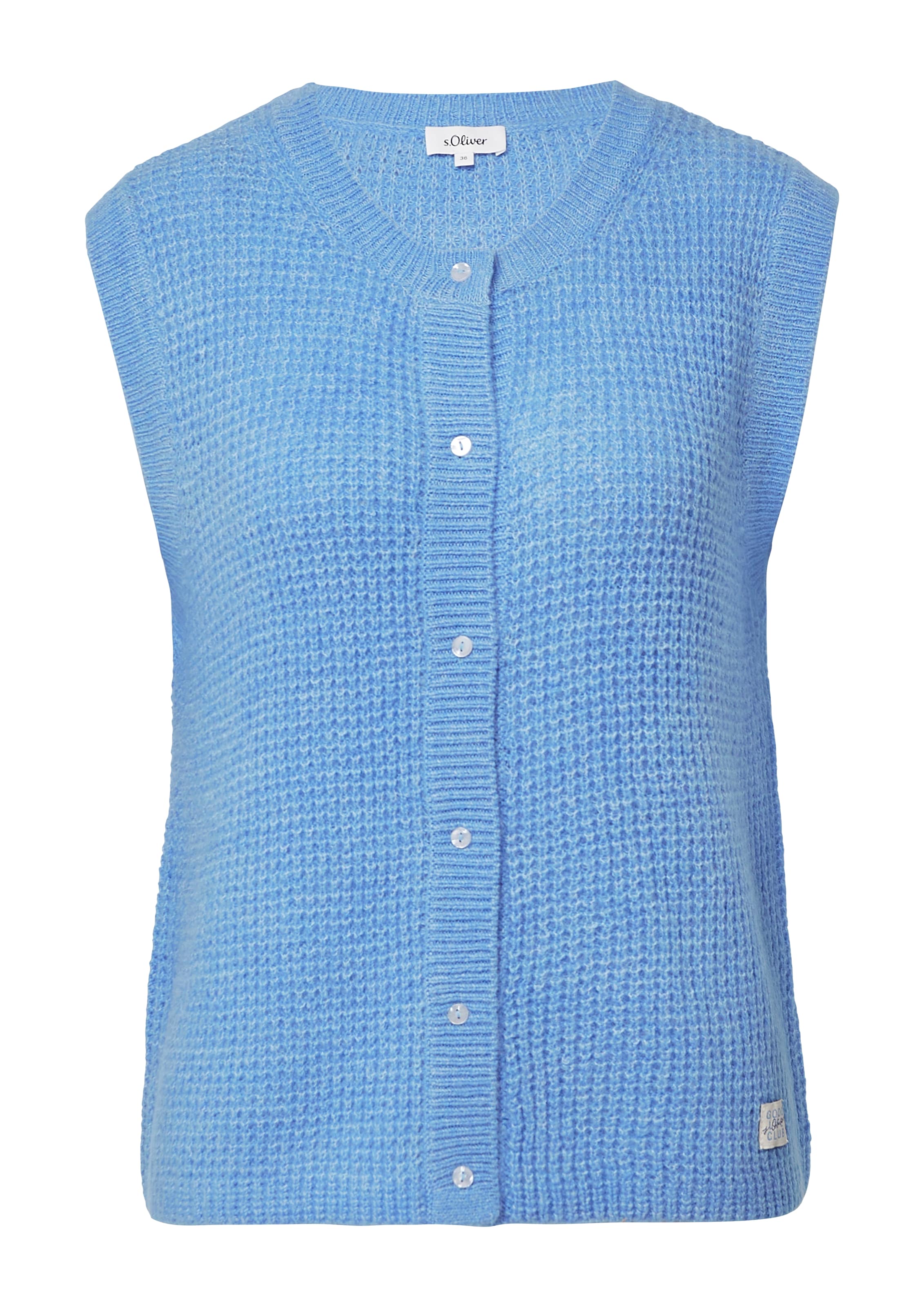 s.Oliver Kootud vest, värv sinine: eest vaates