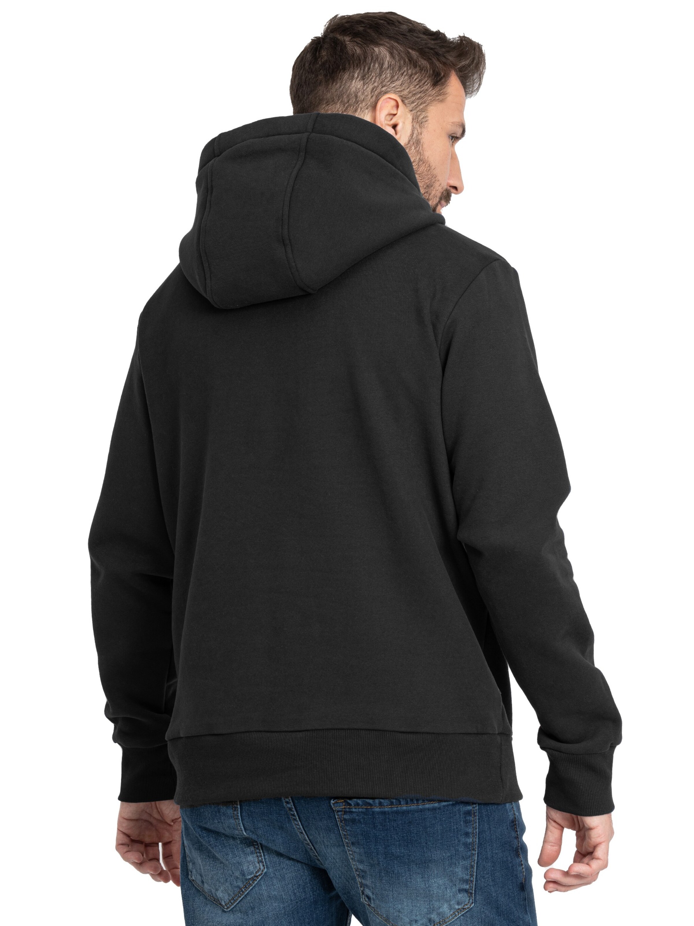 deproc Sweatshirt 'LinusCMYK II MN' in Black