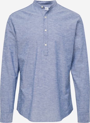 JACK & JONES Regular fit Button Up Shirt in Blue: front