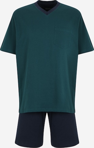 SCHIESSER Pyjama kort in Groen: voorkant