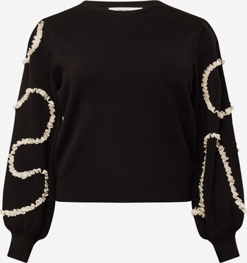 Pull-over Object Curve en noir : devant