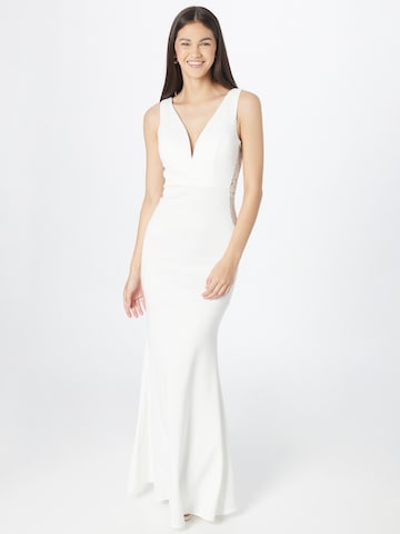 WAL G. - Vestido de noche 'TAYLOR' en blanco: frente