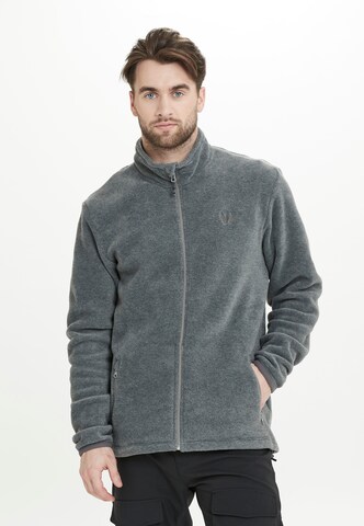 Whistler Athletic Fleece Jacket 'Cocoon' in Grey: front