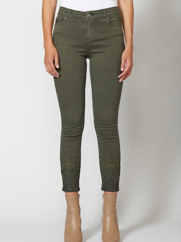 KOROSHI Regular Jeans in Green: front