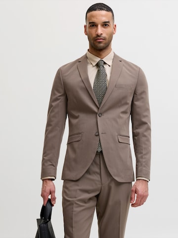JACK & JONES Cупер слим Деловой пиджак 'JPRFRANCO' в Коричневый: спереди