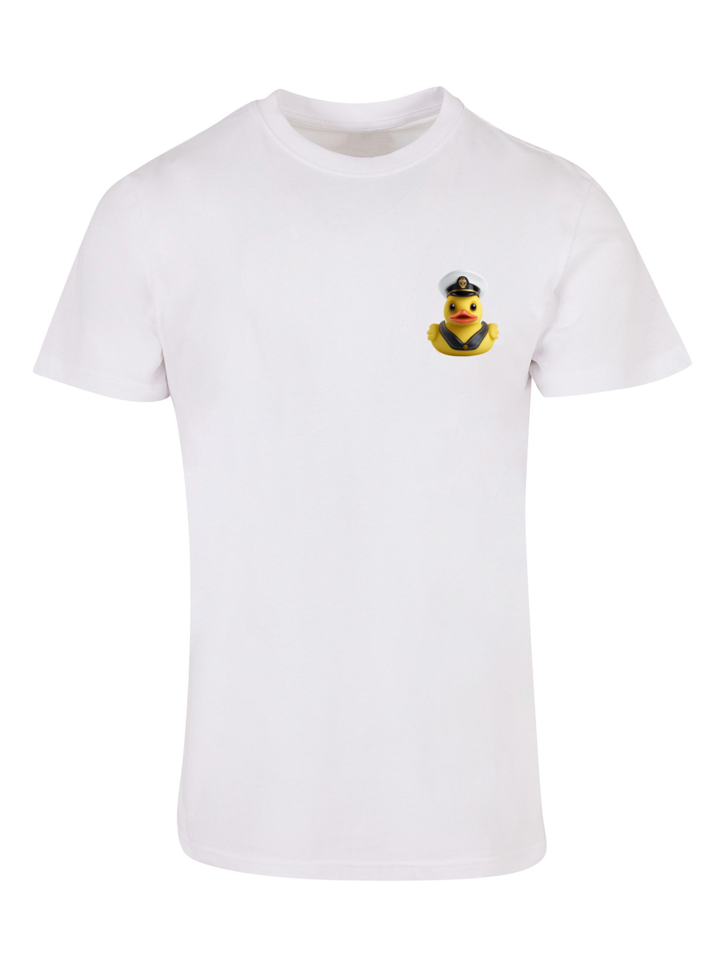 F4NT4STIC Shirt 'Rubber Duck Captain' in Wit: voorkant