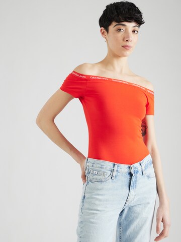 Calvin Klein Jeans Shirt in Rood: voorkant