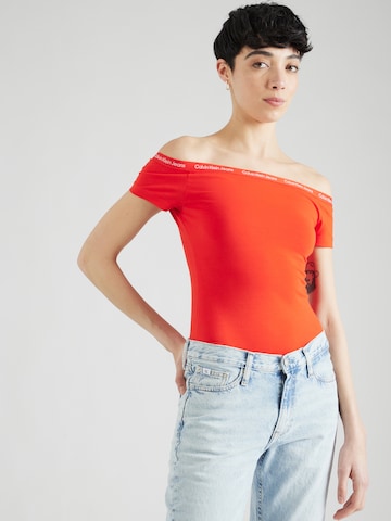 Maglietta di Calvin Klein Jeans in rosso: frontale