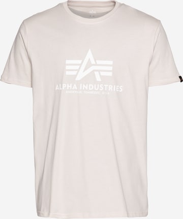 ALPHA INDUSTRIES T-Shirt in Beige: predná strana