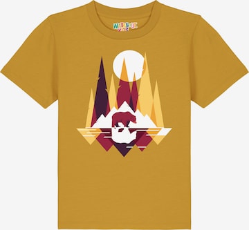 Maglietta 'Von Bären und Bergen' di watabout.kids in giallo: frontale