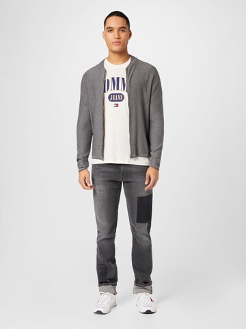 balts Tommy Jeans T-Krekls 'Regular Entry'