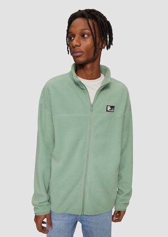QS Fleece Jacket in Green: front