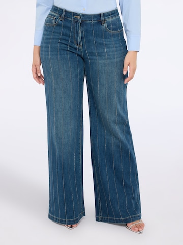 Wide Leg Jean Fiorella Rubino en bleu