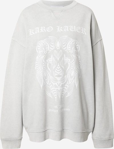 Karo Kauer Sweatshirt in hellgrau / weiß, Produktansicht