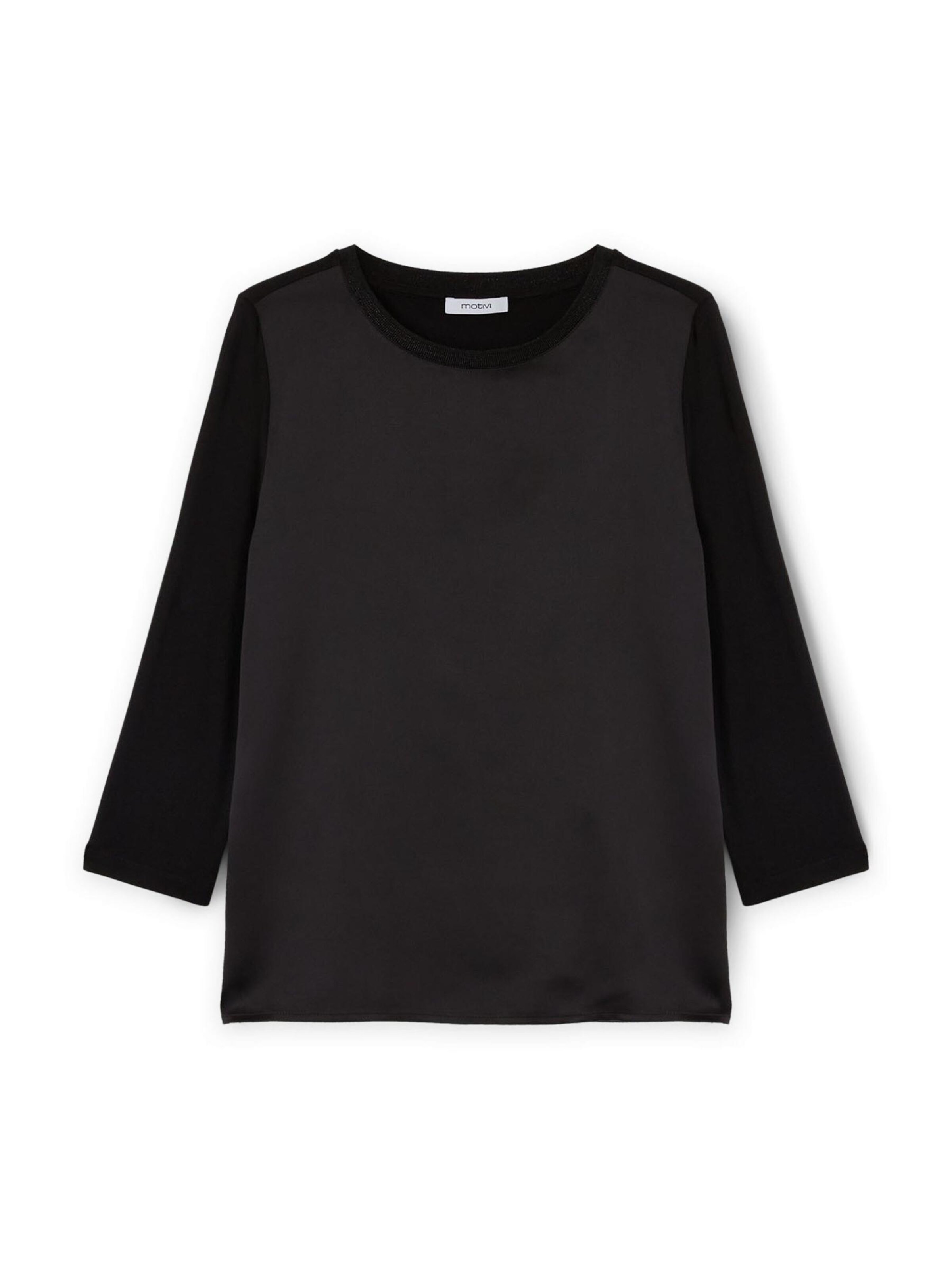 MOTIVI Shirt in Zwart: voorkant