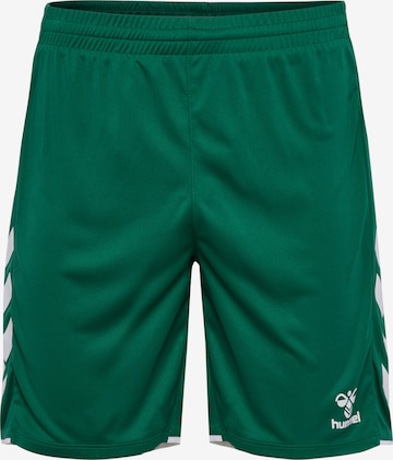 Hummel Regular Sportbroek in Groen: voorkant