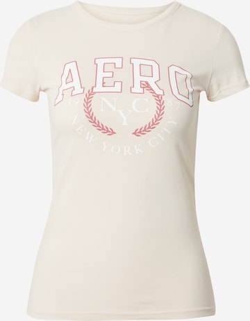 AÉROPOSTALE Shirt in Beige: front