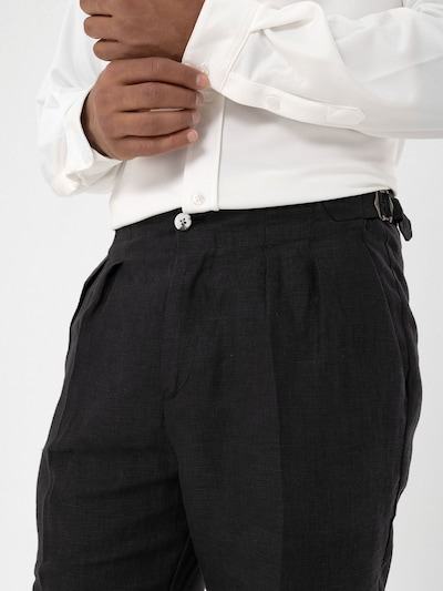 Dandalo Bundfaltenhose in schwarz, Produktansicht