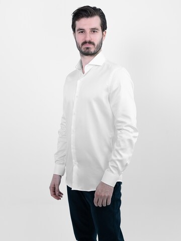 Vercate Slim Fit Businesshemd 'No. 2' in Weiß