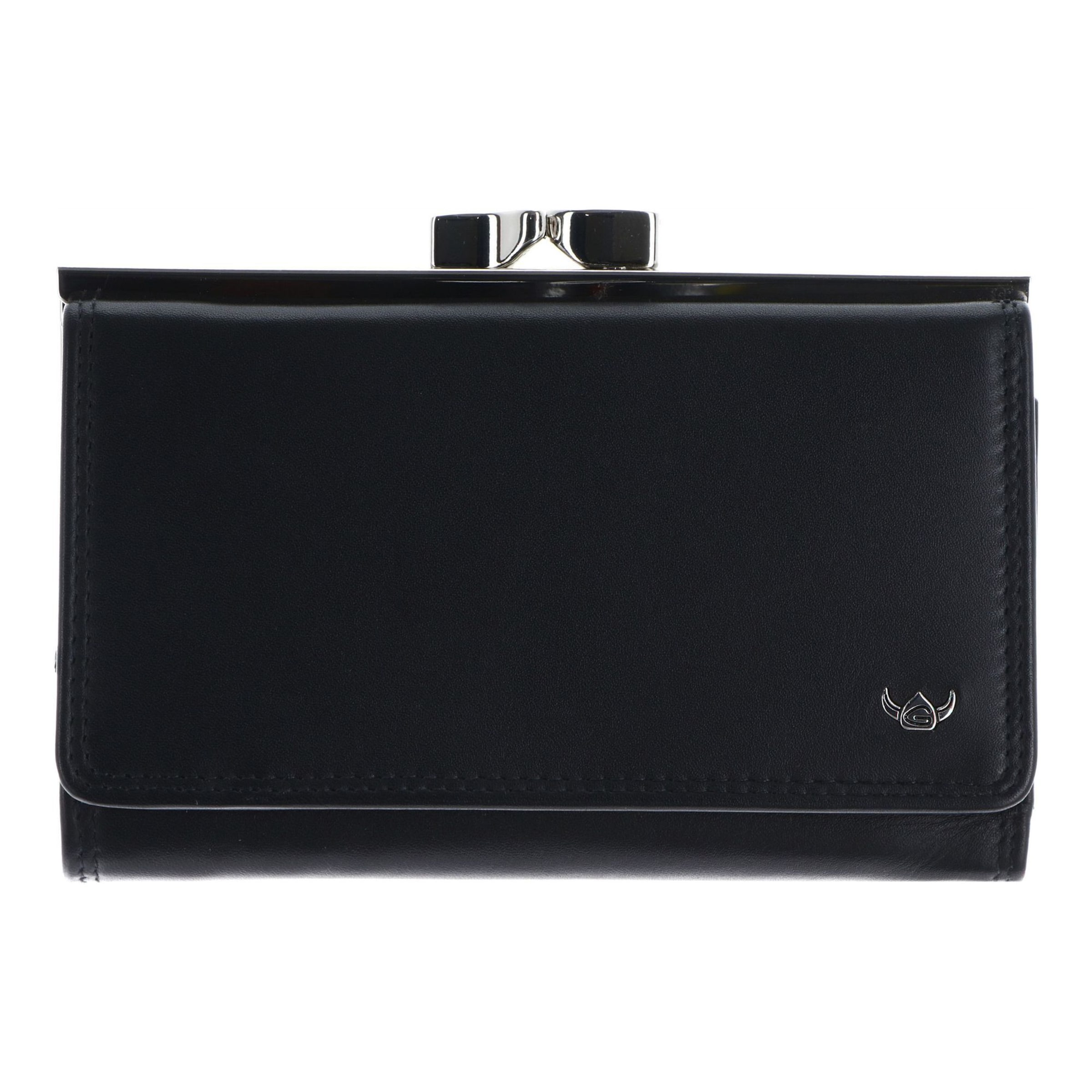 Porte-monnaies 'Polo' GOLDEN HEAD en noir : devant