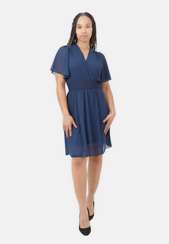 Elara Dress in Blue: front