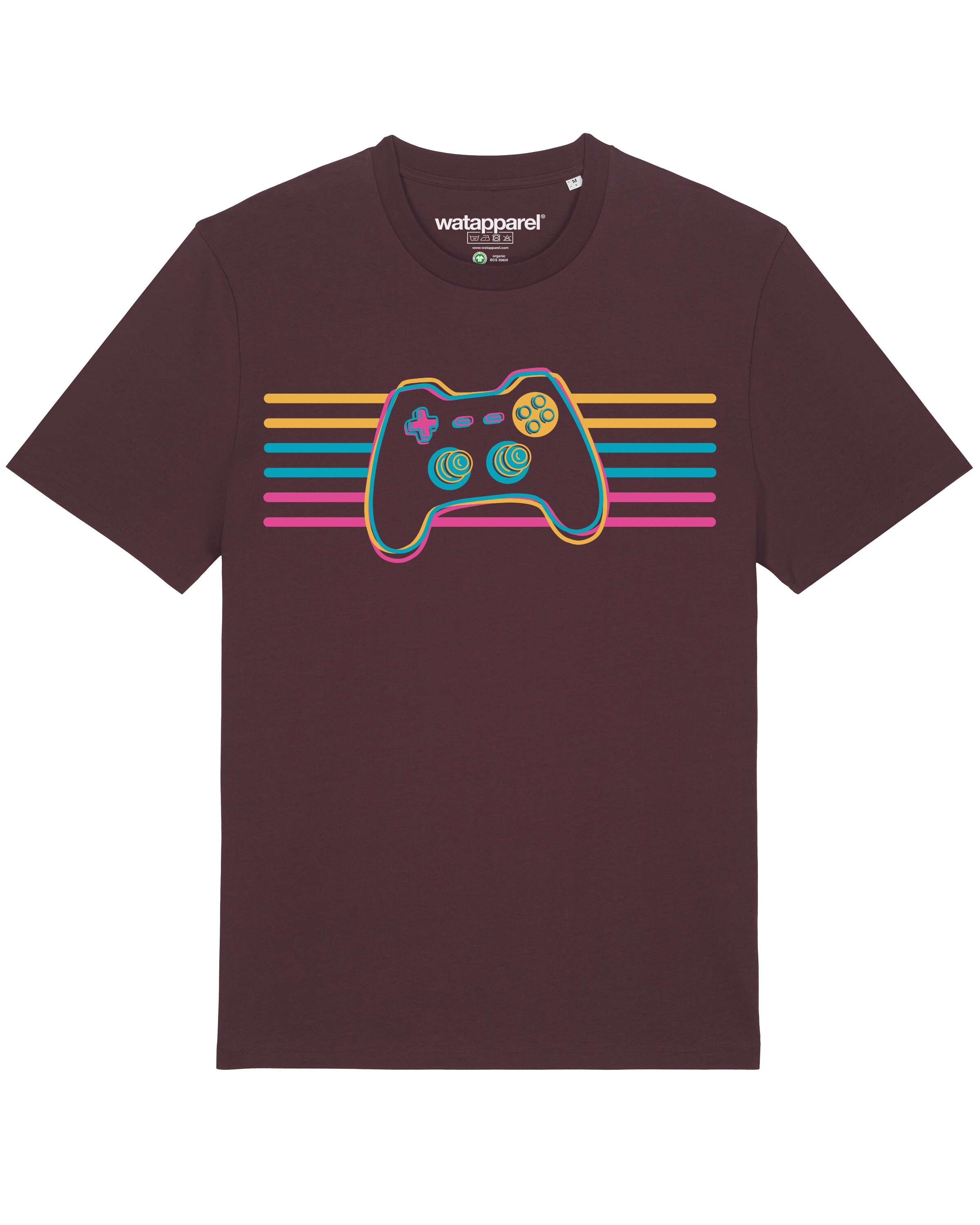 Watapparel Shirt 'Retro Joystick' in Rood: voorkant