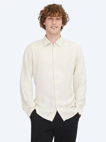 KİP Regular Fit Hemd in Beige: Vorderseite