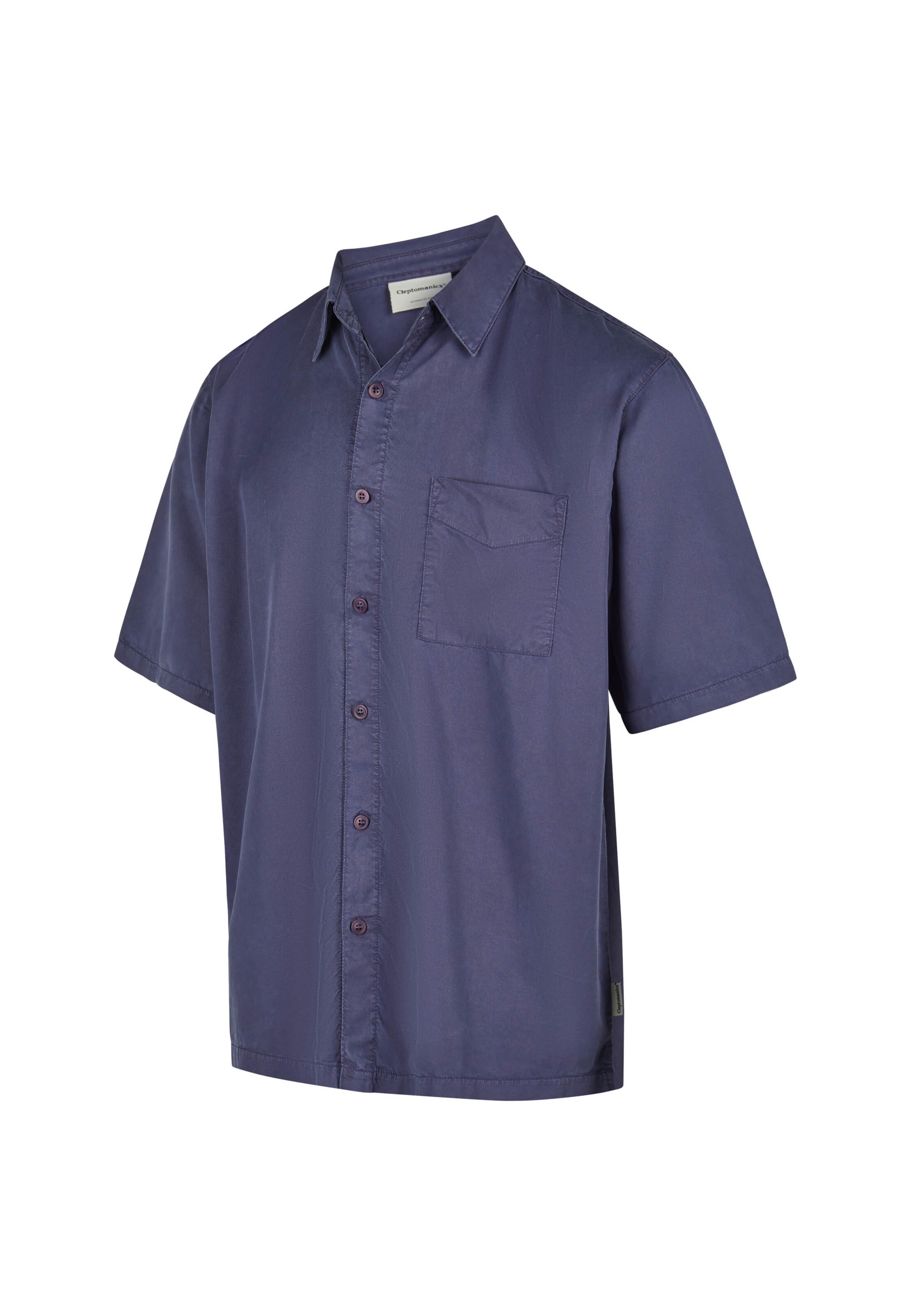 Cleptomanicx Regular fit Button Up Shirt 'Easy' in Blue