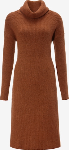 Aniston CASUAL Knitted dress in Brown: front