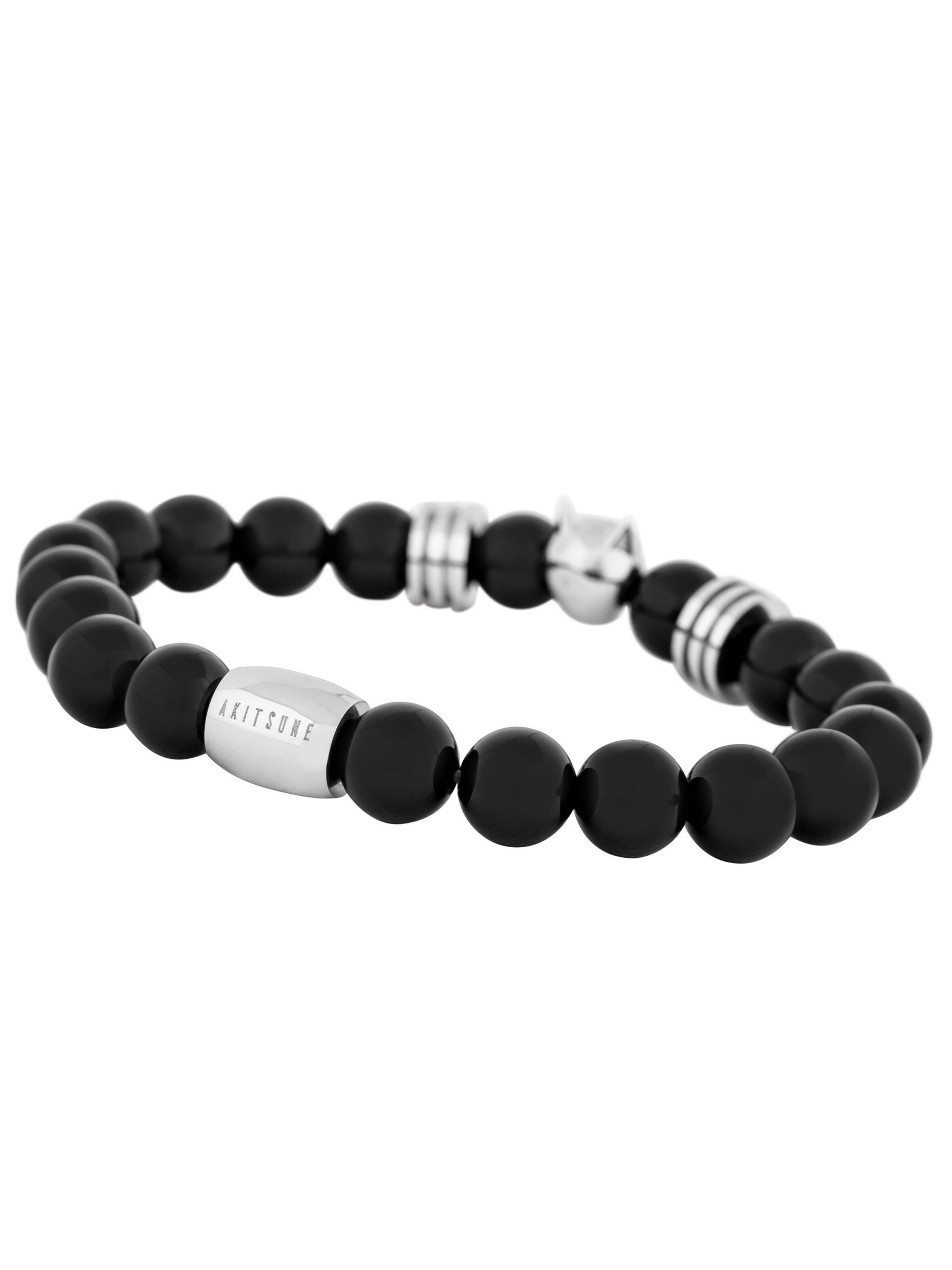 Akitsune Bracelet 'Obsidius' in Silver