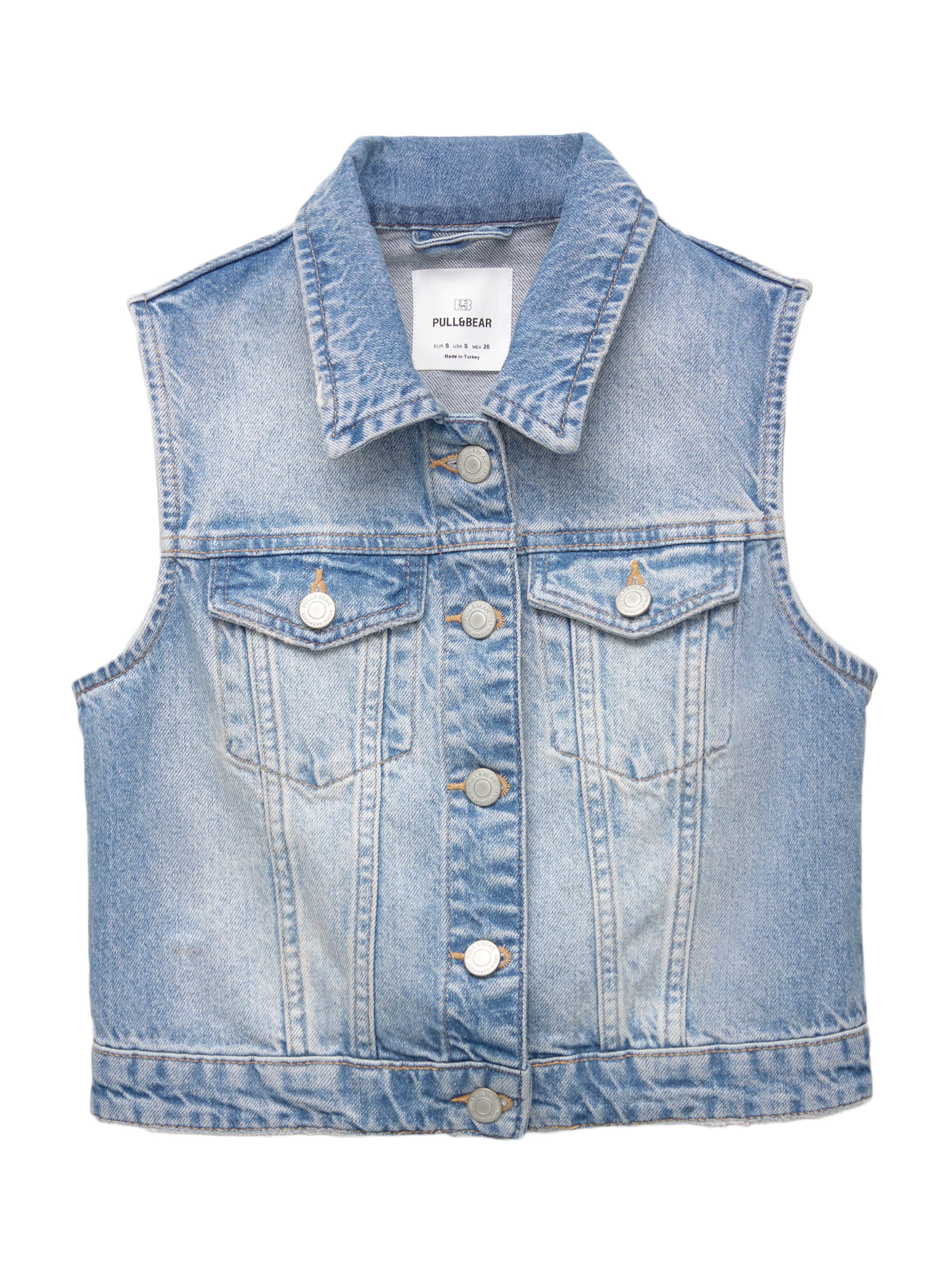 Pull&Bear Vest in Blue: front