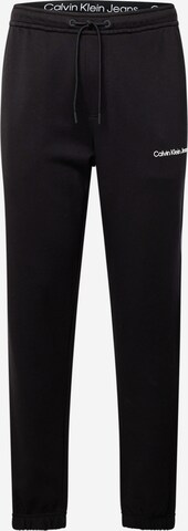 Tapered Pantaloni de la Calvin Klein Jeans pe negru: față