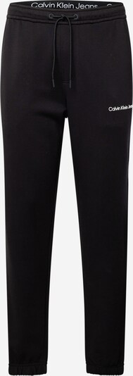 Pantaloni Calvin Klein Jeans pe negru / alb, Vizualizare produs