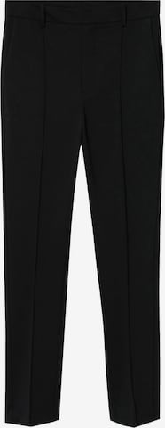 MANGO Панталон с ръб 'MALU' в черно: отпред